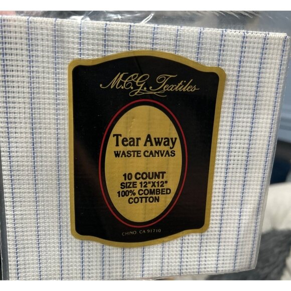 M&G Textiles Tear Away Waste Canvas 12"x12" 10 Count Crafting & Embroidery - Picture 2 of 2